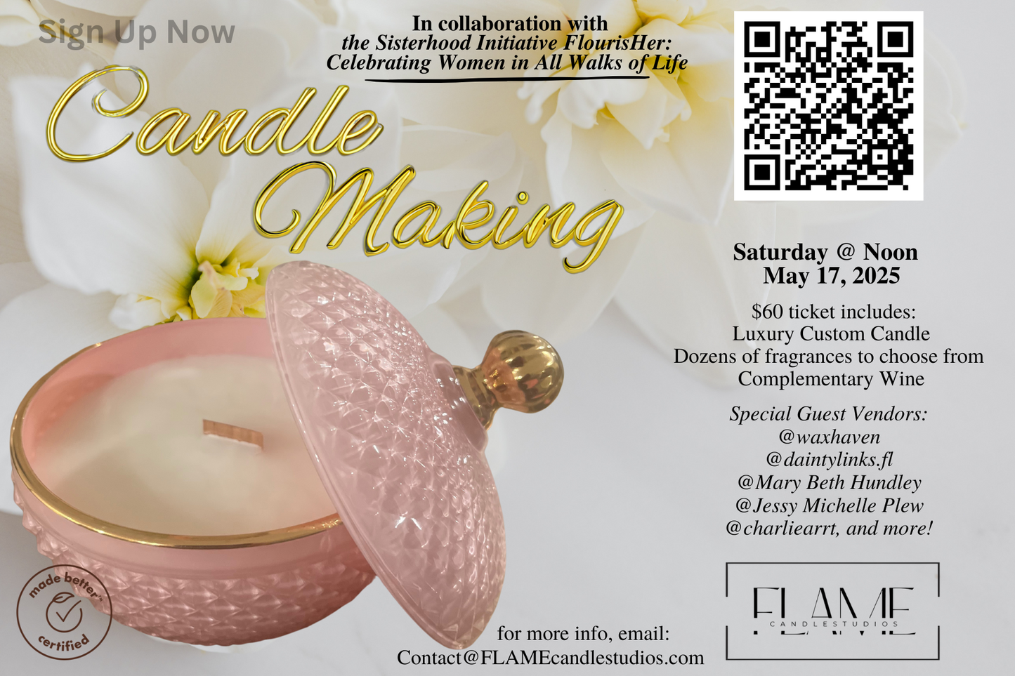 Scents & Sips Luxury Candlemaking Experience
