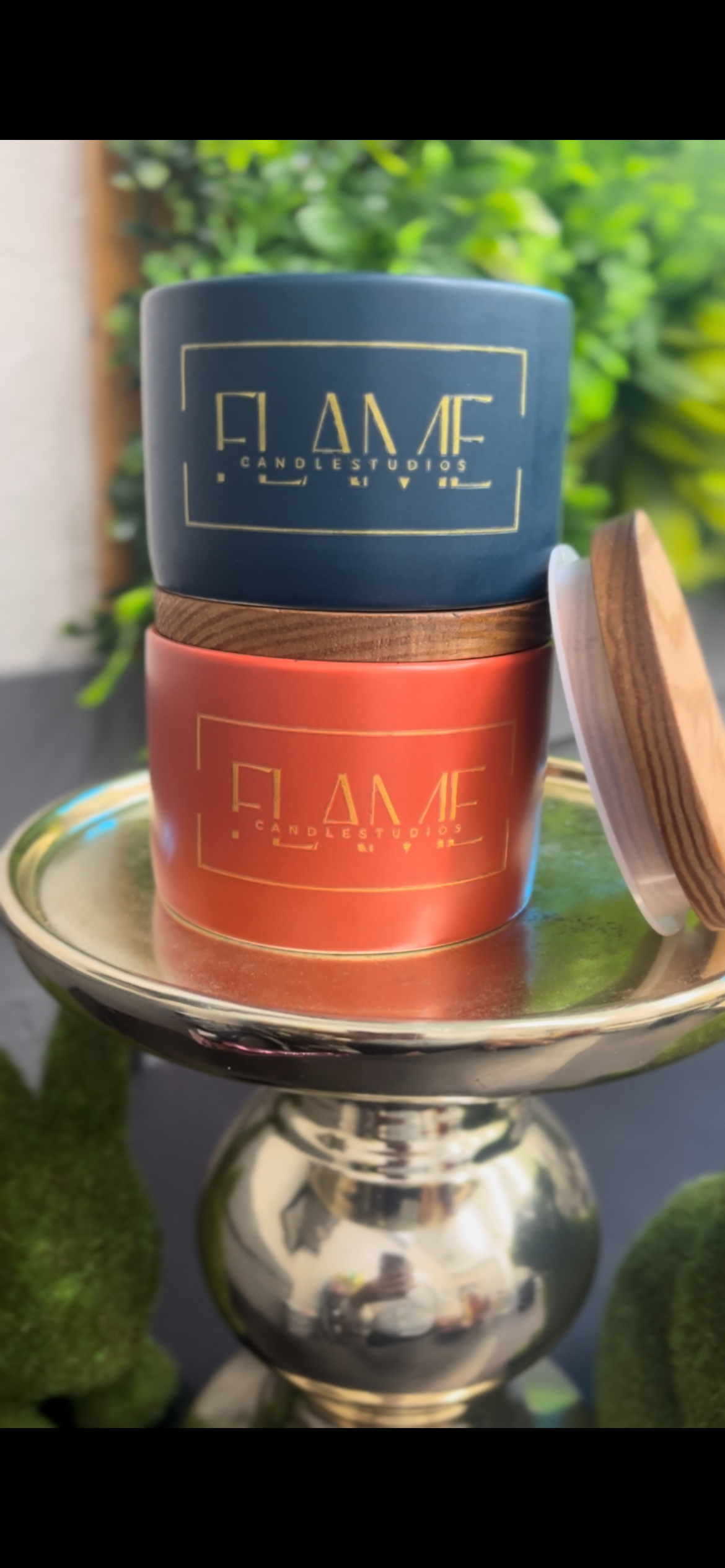 Modern Luxe Ceramic Wooden Wick Candle Chanel No5