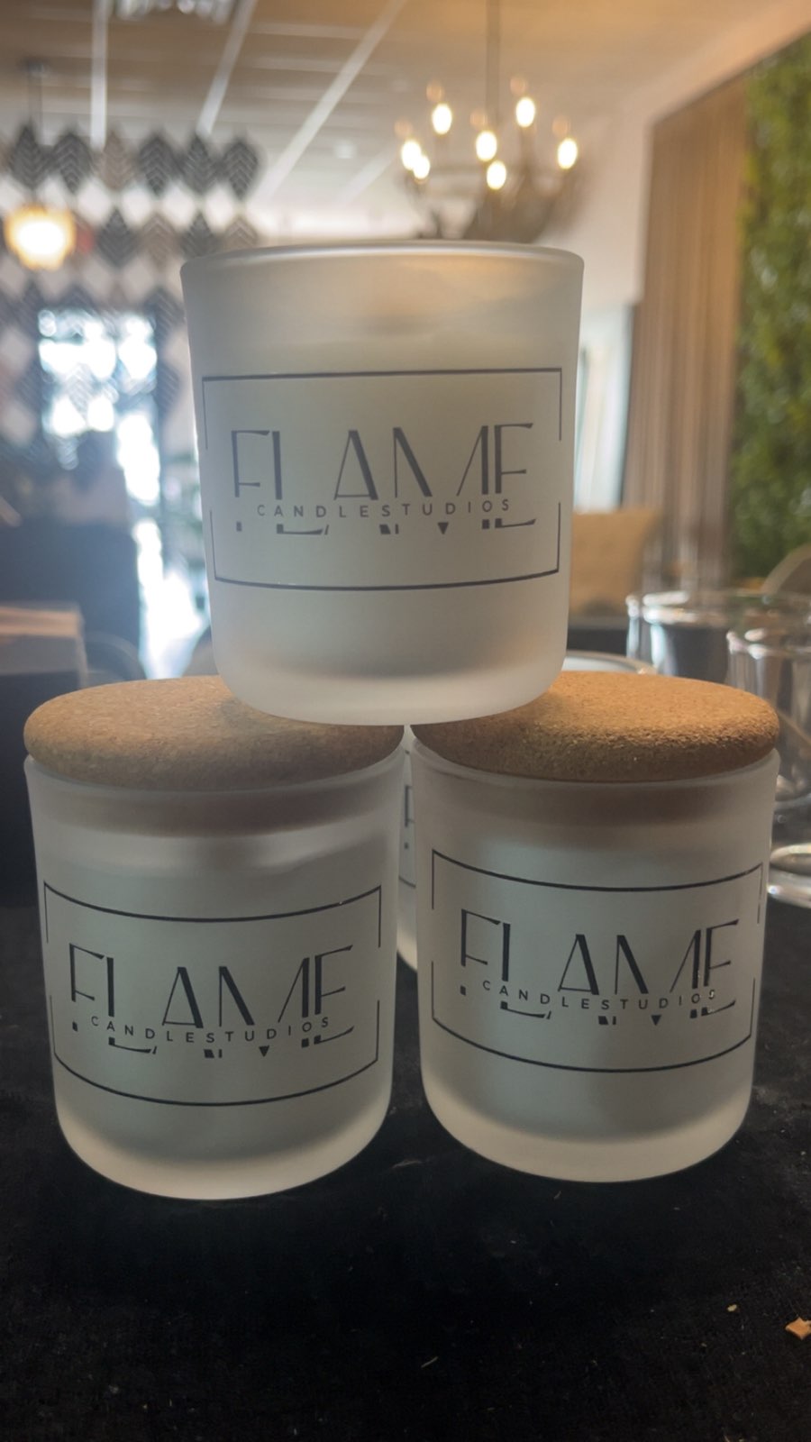 3oz Cork-top Wooden wick scented candle PEPERMINT EUCALYPTUS