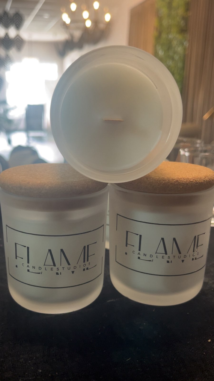 3oz Cork-top Wooden wick scented candle PEPERMINT EUCALYPTUS