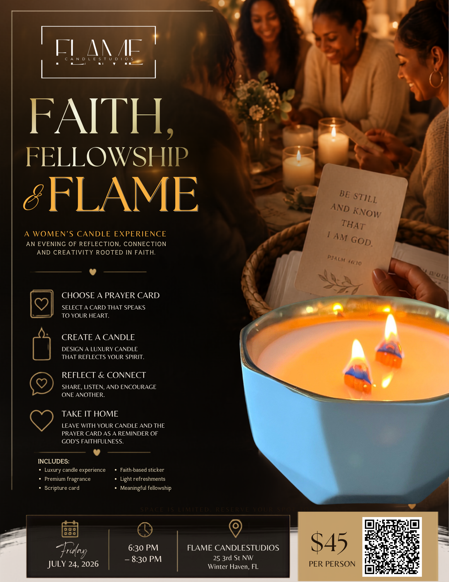 Faith, Fellowship & FLAME candle class