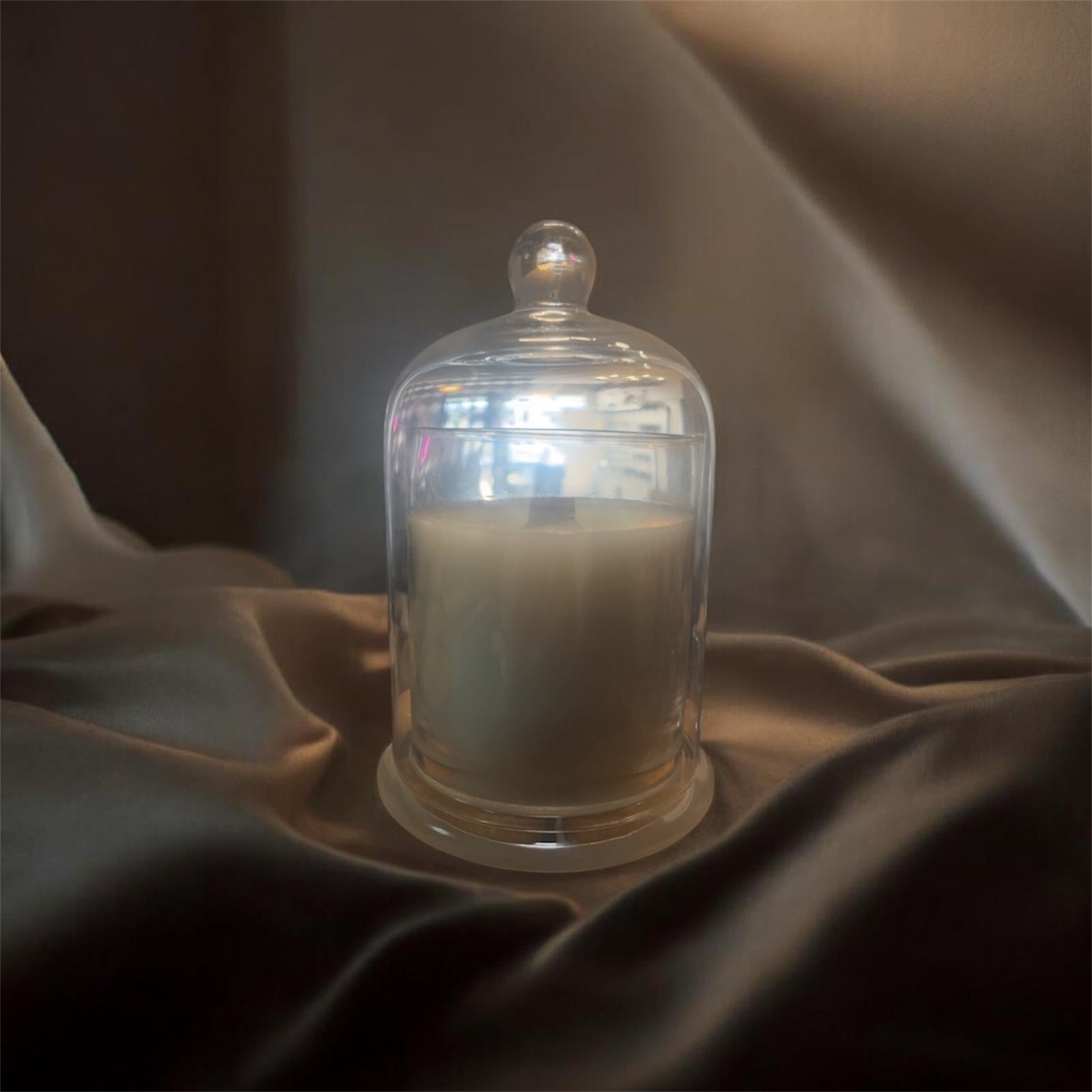 11oz Cloche Wood wick Coconut Wax Candle COCOA CASHMERE