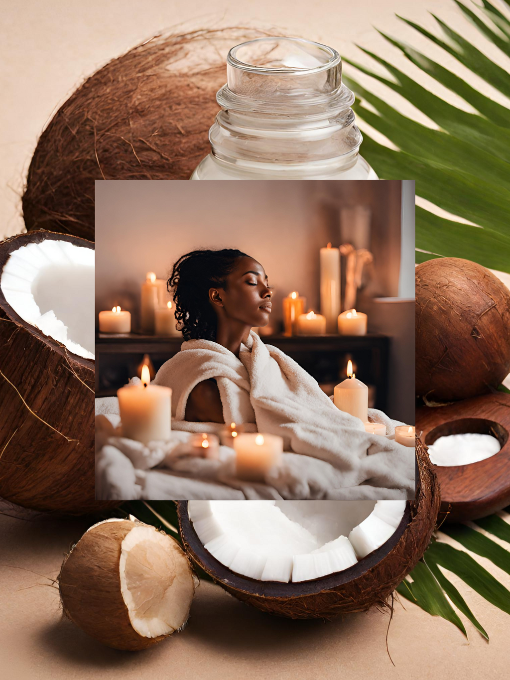 Luxe Blown-glass Wooden wick Floating candle