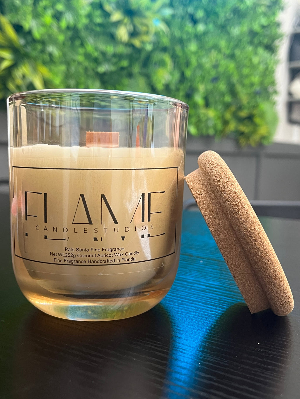 3oz Cork-top Wooden wick scented candle CINNAMON