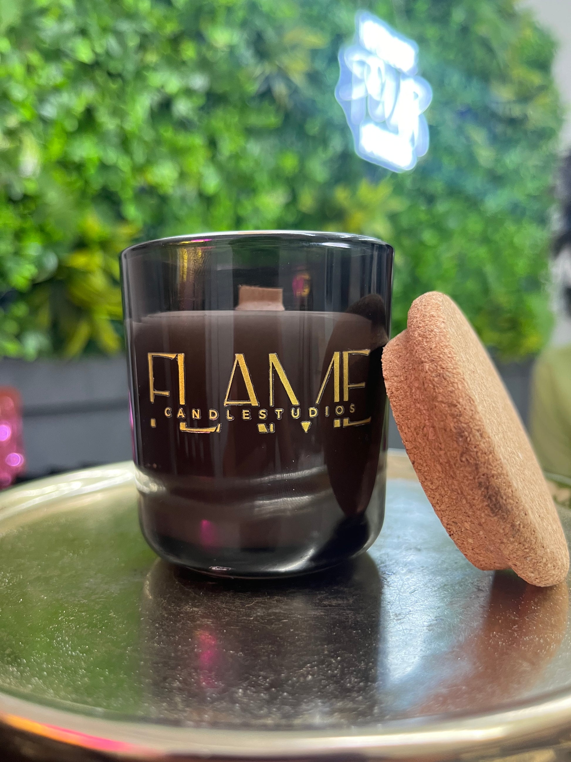 3oz Cork-top Wooden wick scented candle CINNAMON