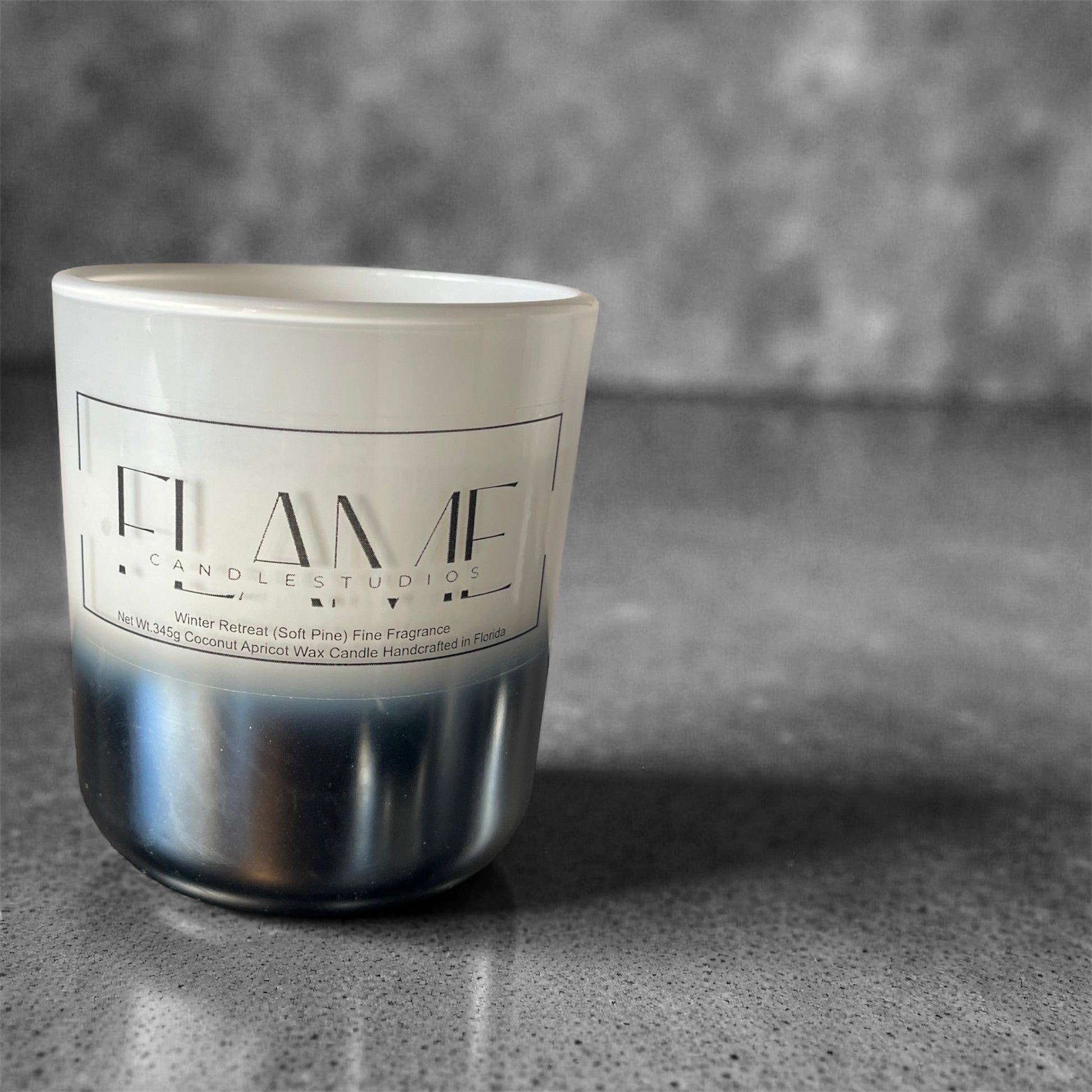 12oz Ombré-Luxe Wooden Wick Candle MINT WHITE CHOCOLATE